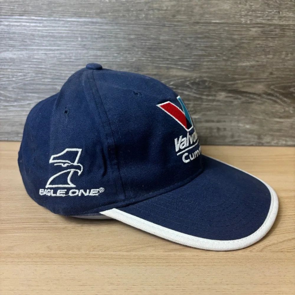 Vintage Valvoline Hat Strap Back Blue Racing Cummins Nascar Adjustable